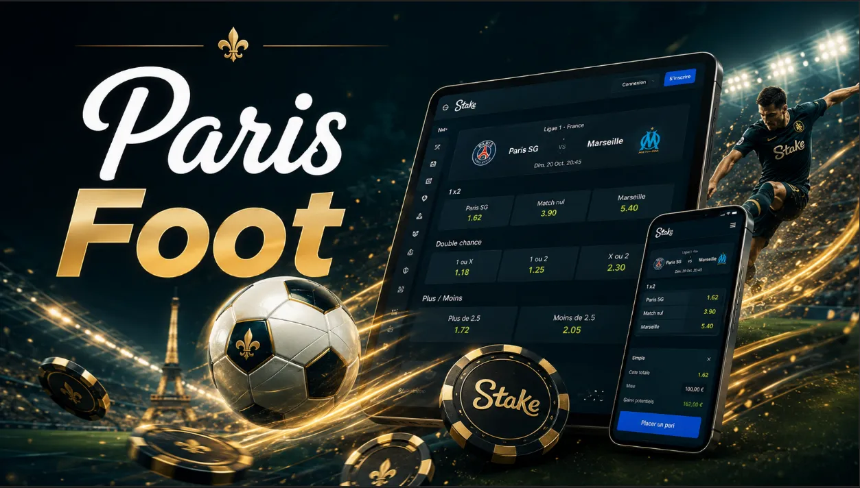 Paris football sur Stake