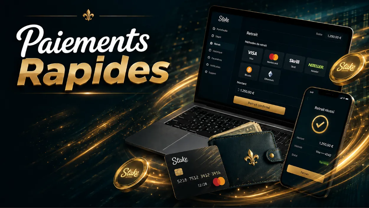 Paiements et retrait des gains